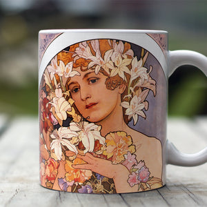 Ceramic Mugs Alphonse Mucha The Flower