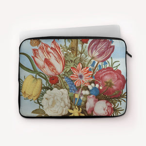 Laptop Sleeves Ambrosius Bosschaert Bouquet of Flowers on a Ledge