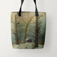 Tote Bags Caspar David Friedrich Cairn in Snow