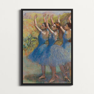 Three Dancers in Purple Skirts