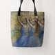 Tote Bags Edgar Degas Three Dancers in Purple Skirts