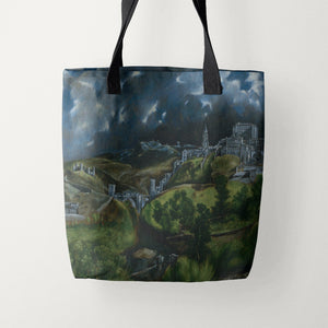 Tote Bags El Greco The View of Toledo