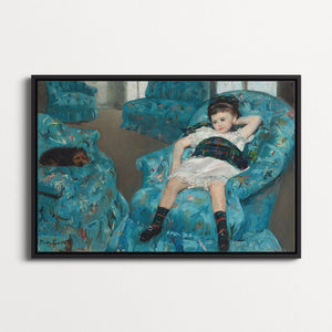 Little Girl in a Blue Armchair